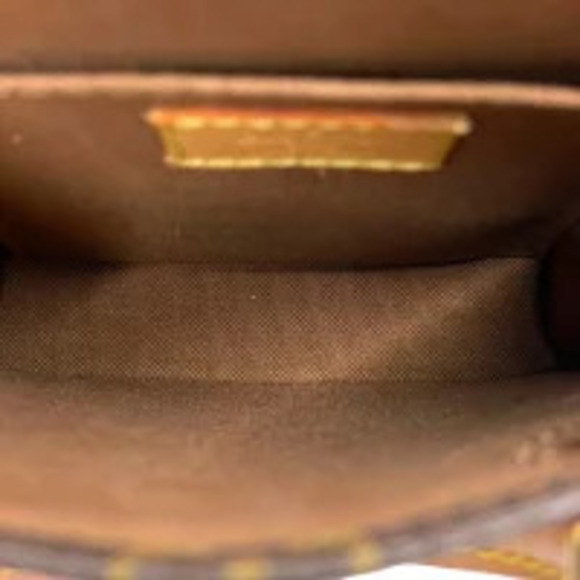 Louis Vuitton Sac Plat Shoulder Bag Leather Monogram Pochette Handbag main image 6